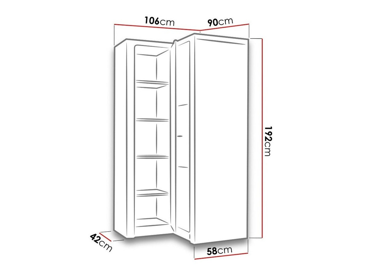 Sarokszekrény Indianapolis (Nadia N14) O, Szín: Sötét kőris