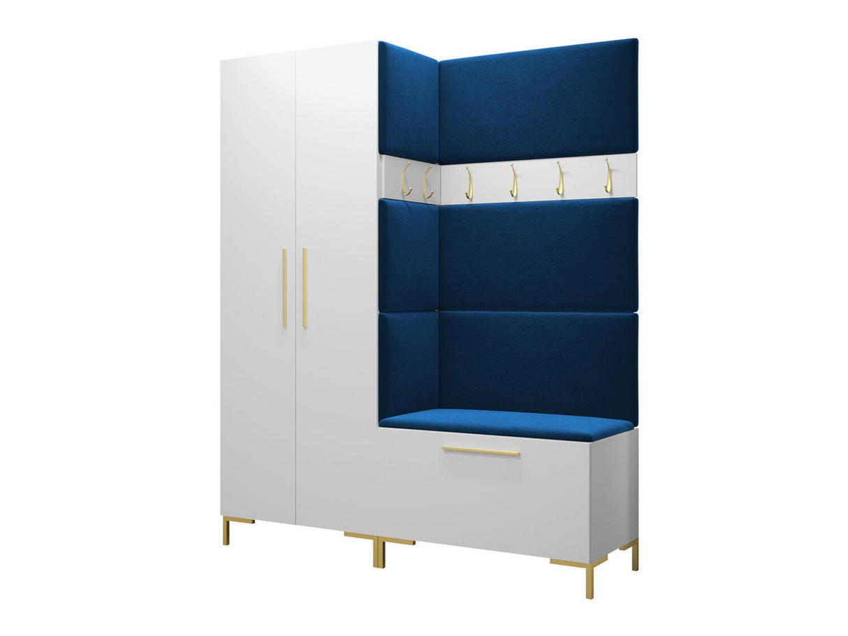 Előszoba garnitúra ZILION I (Frunemfta I), Keret színe: Fehér, Puha falpanel színe: Manila 26