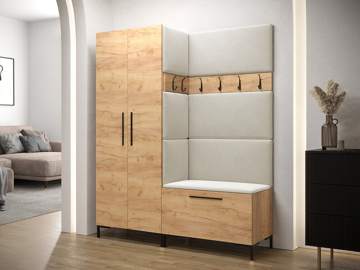 Előszoba garnitúra ZILION I (Frunemfta I), Keret színe: Craft tölgy, Puha falpanel színe: Manila 02