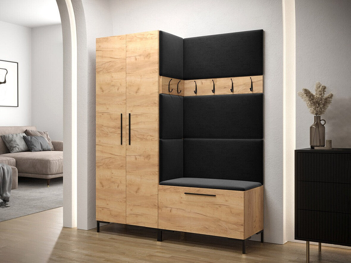 Előszoba garnitúra ZILION I (Frunemfta I), Keret színe: Craft tölgy, Puha falpanel színe: Manila 18