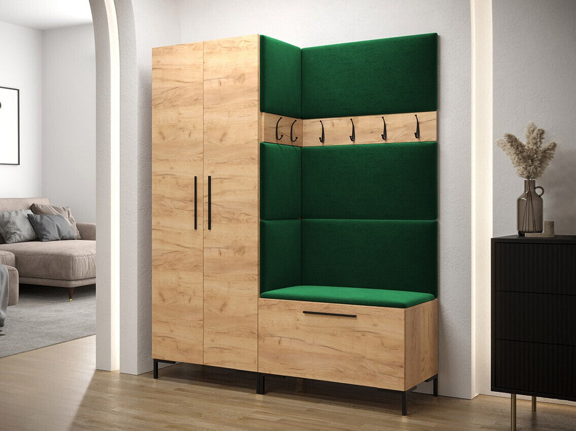 Előszoba garnitúra ZILION I (Frunemfta I), Keret színe: Craft tölgy, Puha falpanel színe: Manila 35