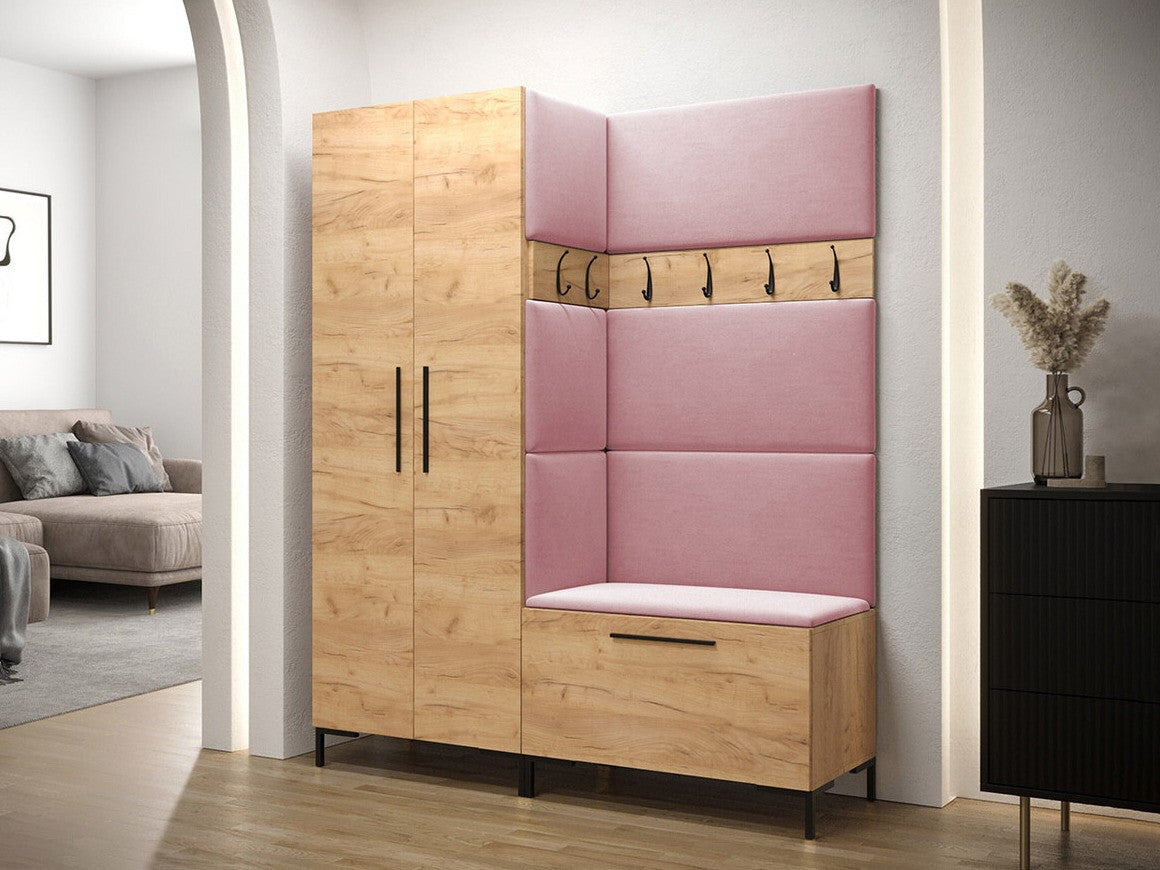 Előszoba garnitúra ZILION I (Frunemfta I), Keret színe: Craft tölgy, Puha falpanel színe: Manila 09