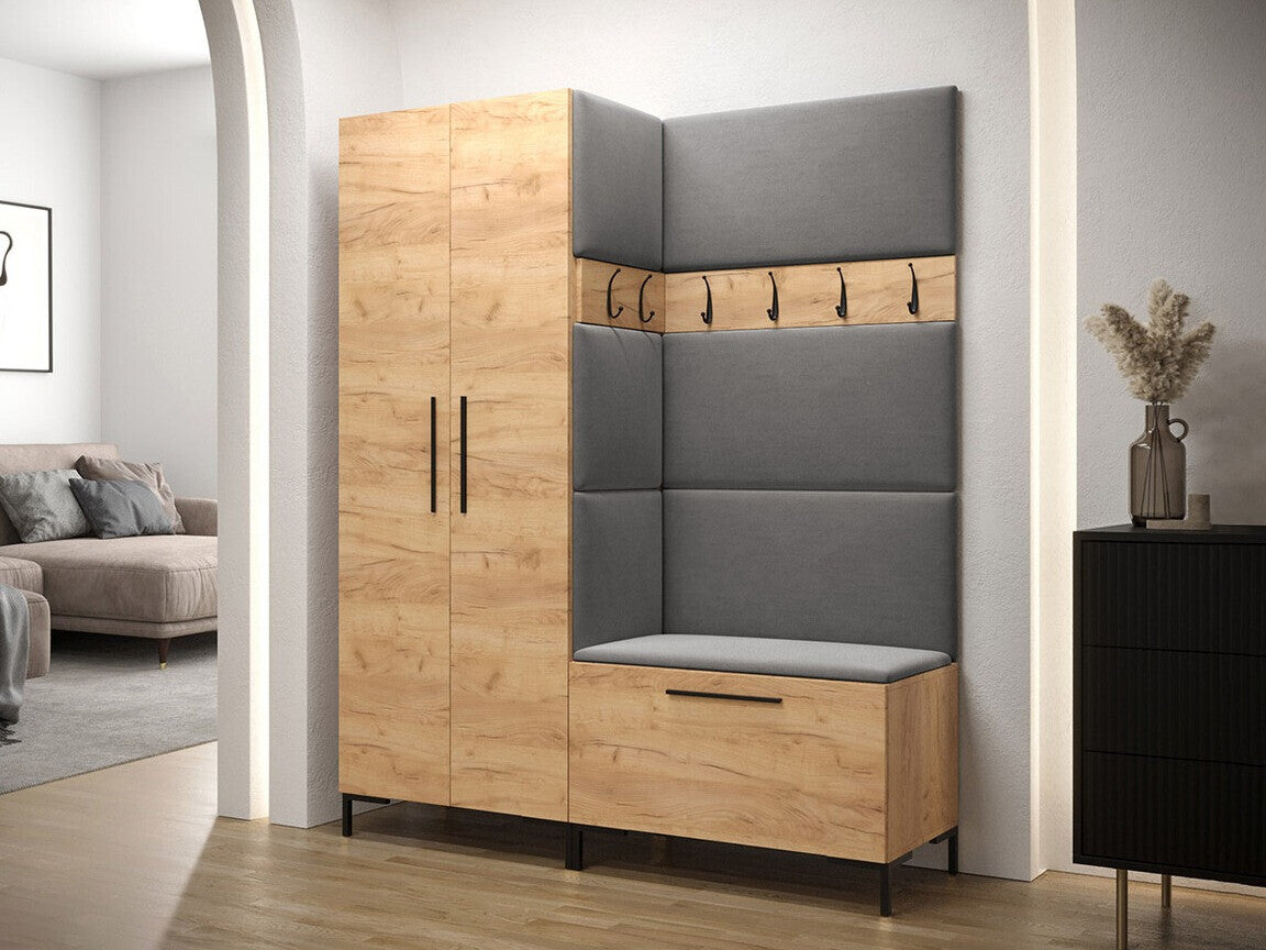 Előszoba garnitúra ZILION I (Frunemfta I), Keret színe: Craft tölgy, Puha falpanel színe: Manila 16