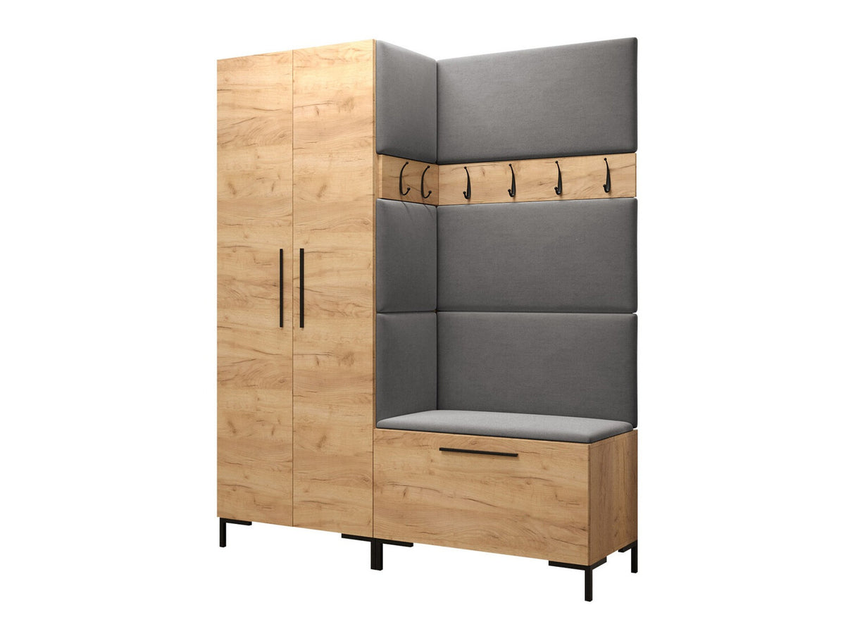 Előszoba garnitúra ZILION I (Frunemfta I), Keret színe: Craft tölgy, Puha falpanel színe: Manila 16