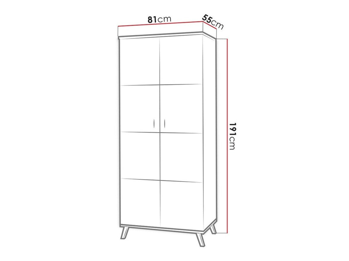 Gardróbszekrény John 1, Könyvespolcok: Nem