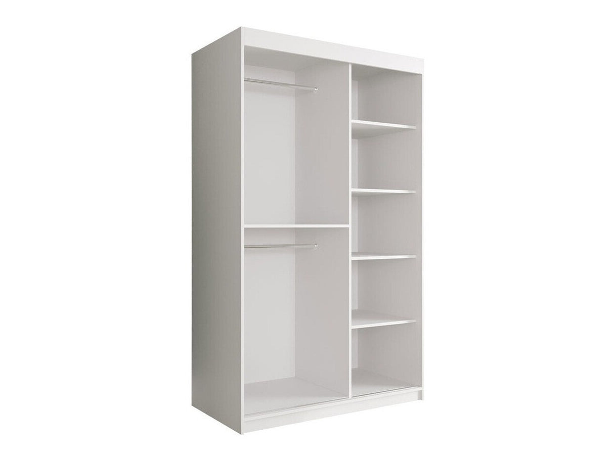 Gardróbszekrény 120 MARMUR T2 (Nemnnus T2 120), Szín: Matt fekete + Fekete márvány, Fiókok: Nem