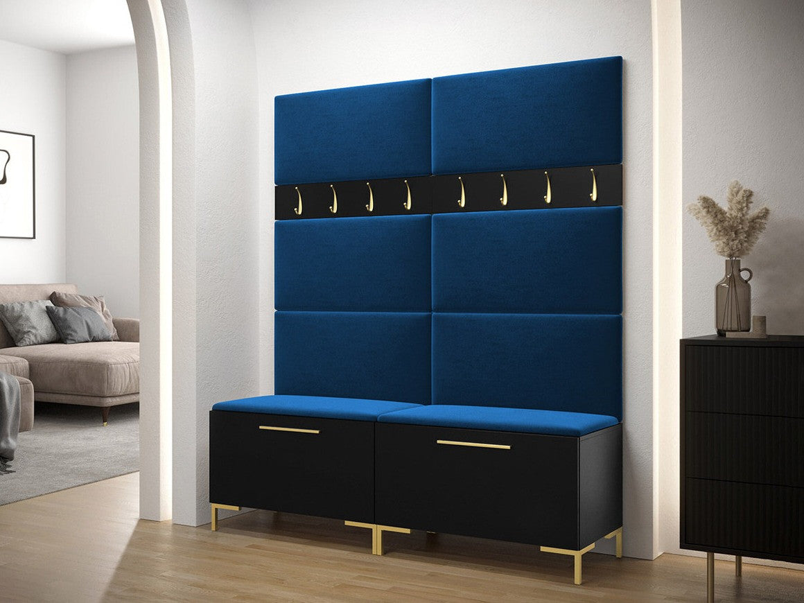 Előszoba garnitúra ZILION II (Frunemfta II), Keret színe: Fekete, Puha falpanel színe: Manila 26