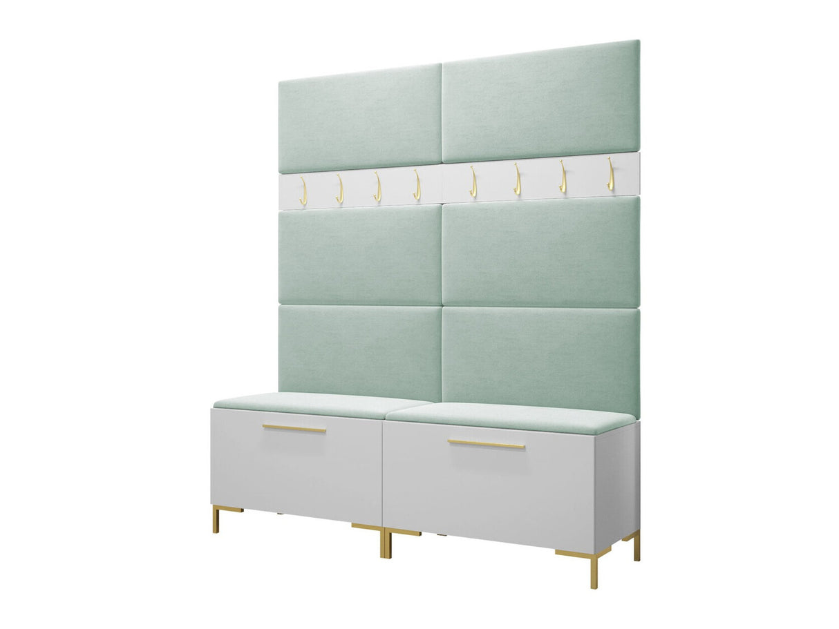 Előszoba garnitúra ZILION II (Frunemfta II), Keret színe: Fehér, Puha falpanel színe: Manila 11