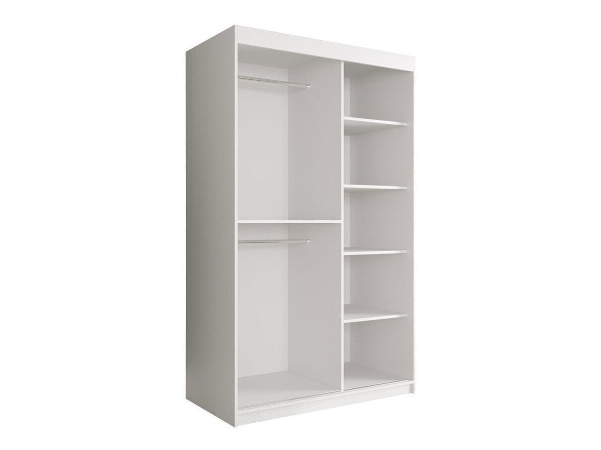 Gardróbszekrény 120 MARMUR T (Nemnnus T 120), Szín: Matt fekete + Fekete márvány, Fiókok: Nem