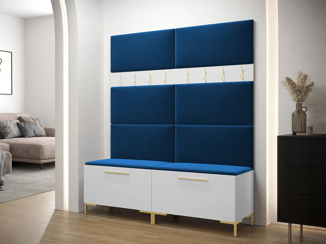 Előszoba garnitúra ZILION II (Frunemfta II), Keret színe: Fehér, Puha falpanel színe: Manila 26