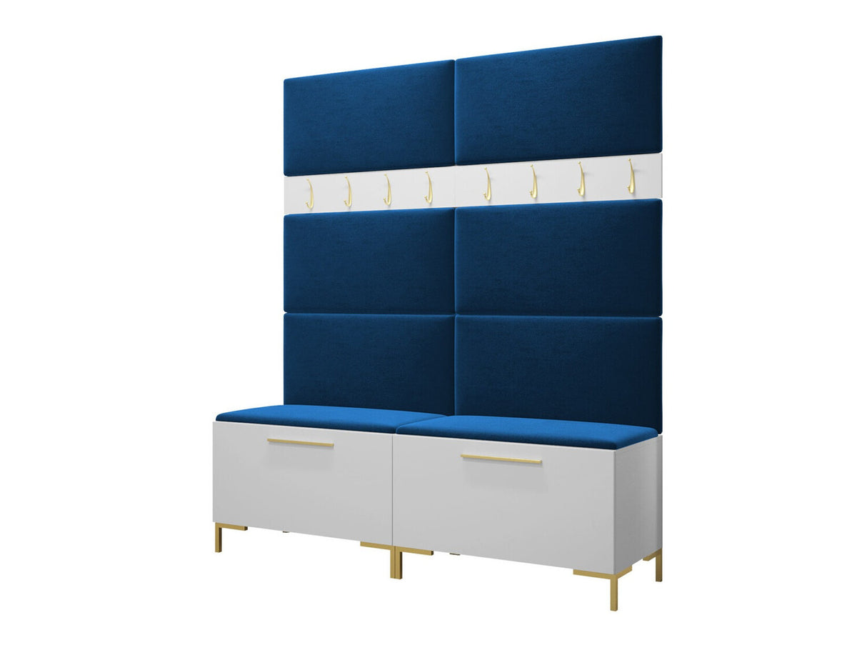 Előszoba garnitúra ZILION II (Frunemfta II), Keret színe: Fehér, Puha falpanel színe: Manila 26