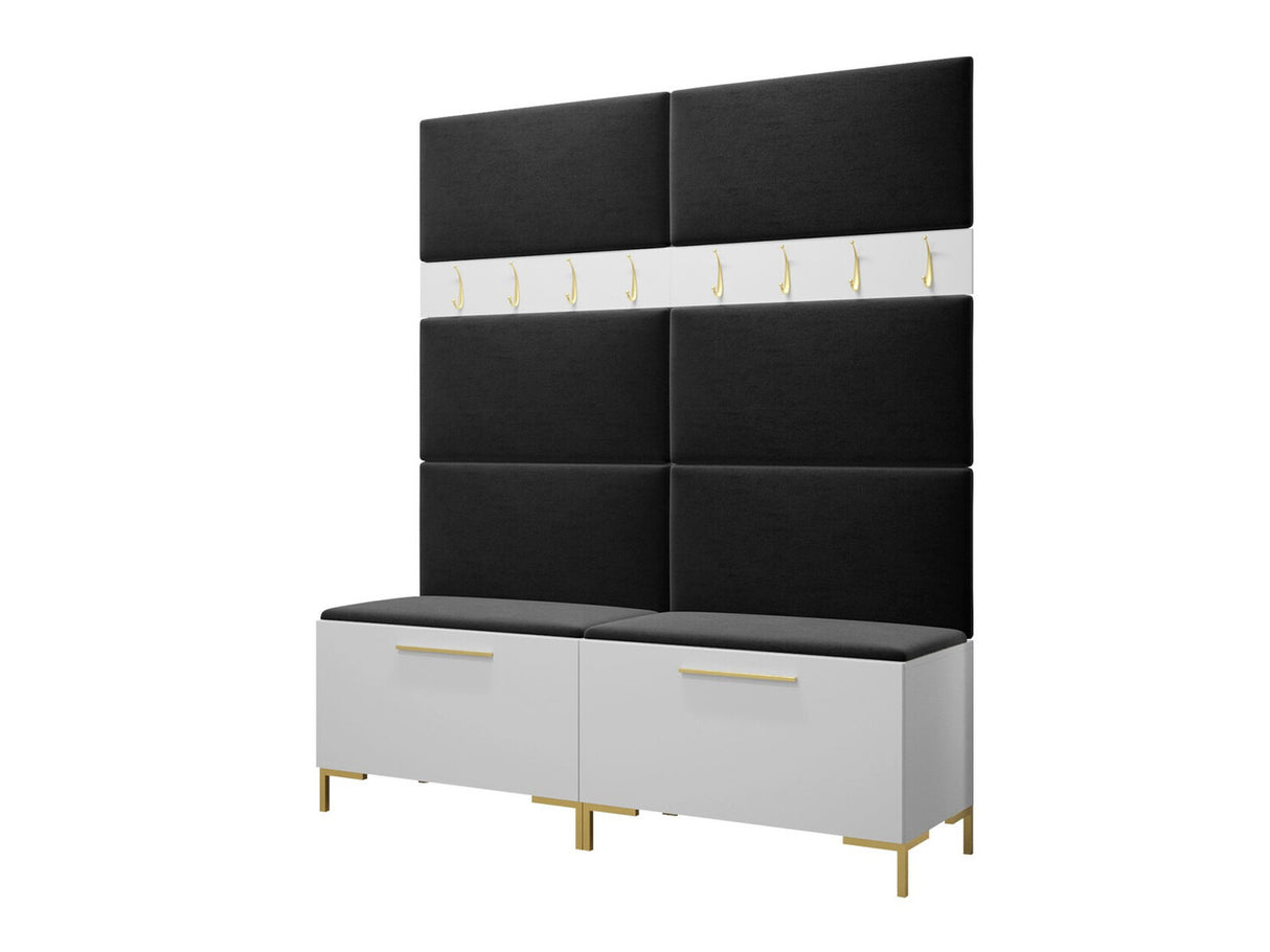 Előszoba garnitúra ZILION II (Frunemfta II), Keret színe: Fehér, Puha falpanel színe: Manila 18