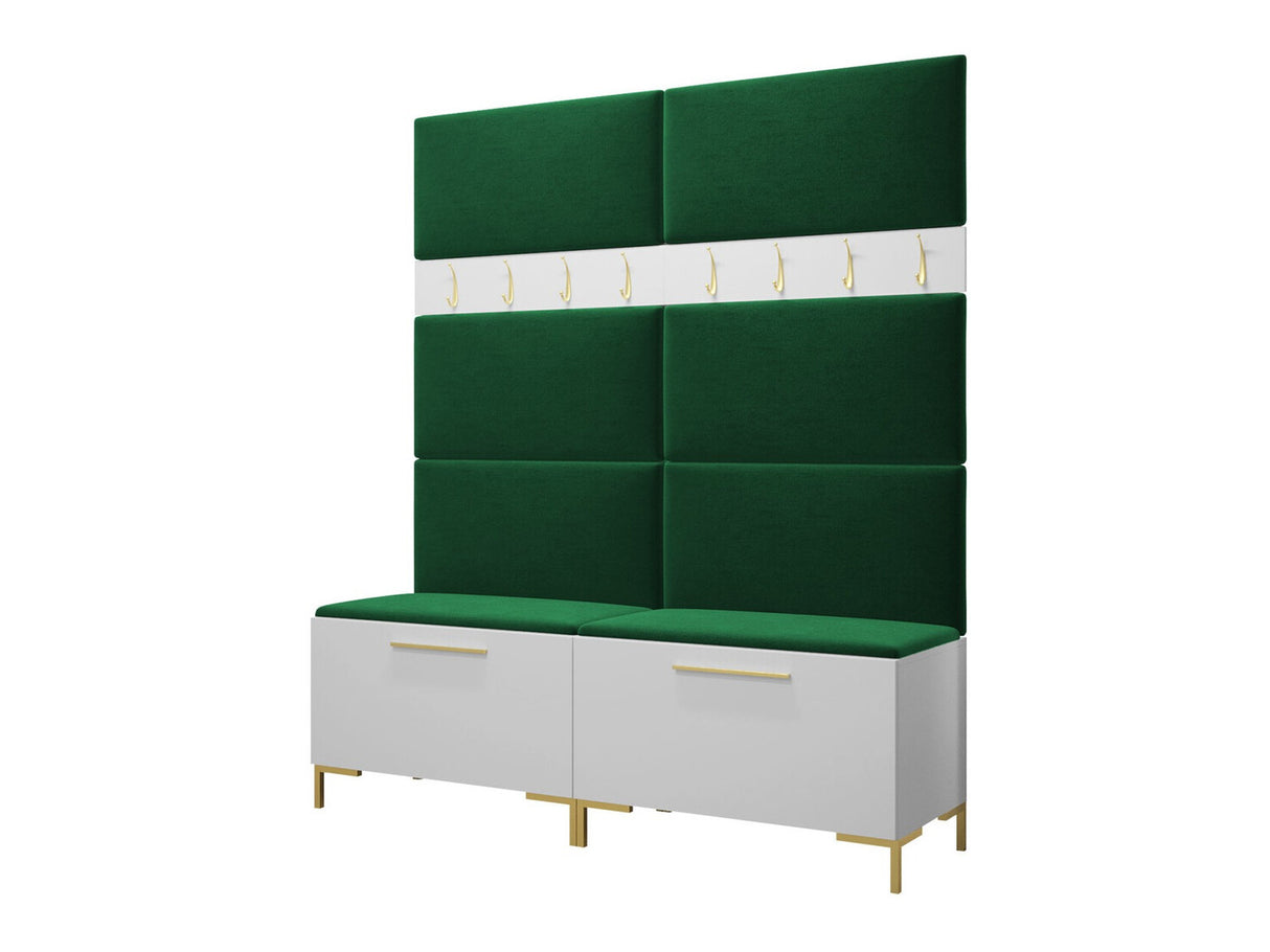 Előszoba garnitúra ZILION II (Frunemfta II), Keret színe: Fehér, Puha falpanel színe: Manila 35