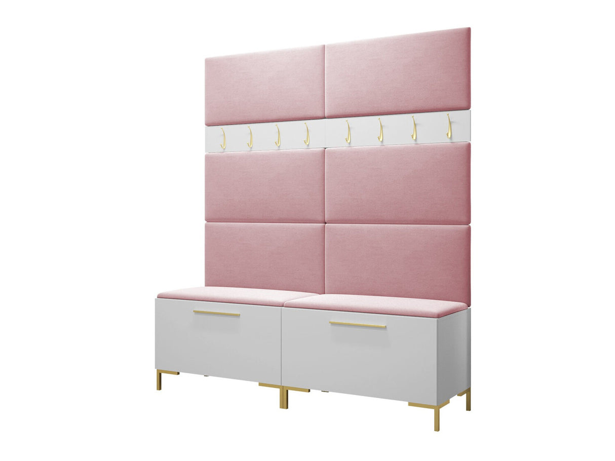 Előszoba garnitúra ZILION II (Frunemfta II), Keret színe: Fehér, Puha falpanel színe: Manila 09