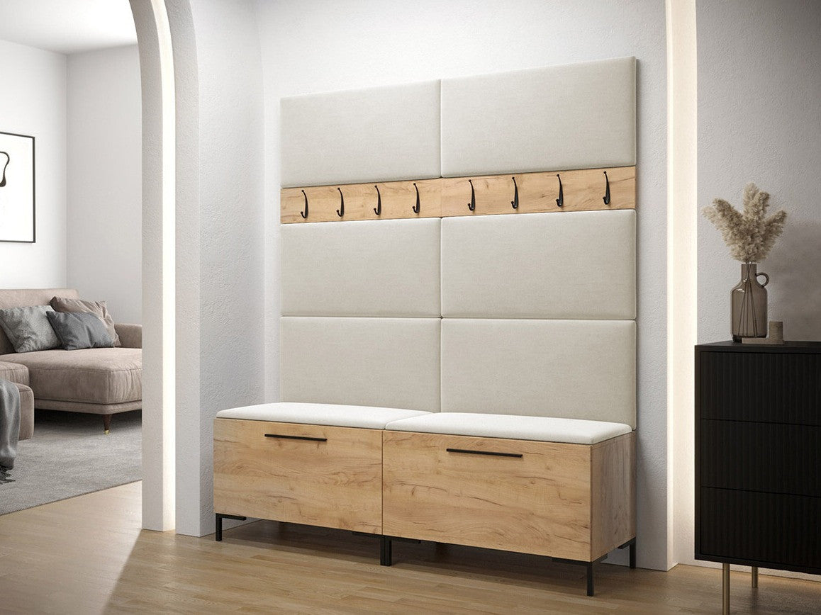 Előszoba garnitúra ZILION II (Frunemfta II), Keret színe: Craft tölgy, Puha falpanel színe: Manila 02