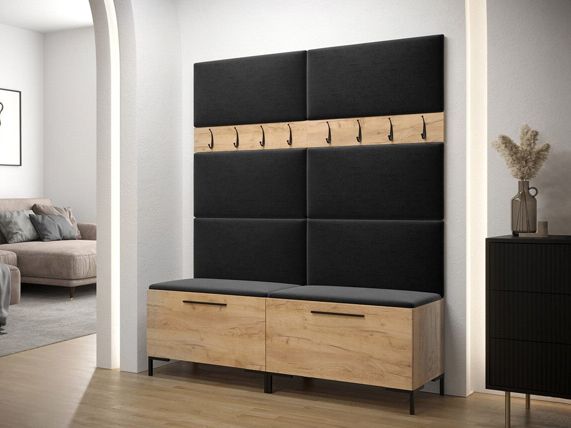 Előszoba garnitúra ZILION II (Frunemfta II), Keret színe: Craft tölgy, Puha falpanel színe: Manila 18