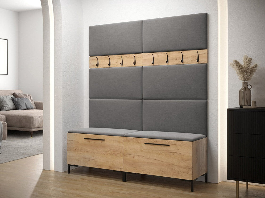 Előszoba garnitúra ZILION II (Frunemfta II), Keret színe: Craft tölgy, Puha falpanel színe: Manila 16