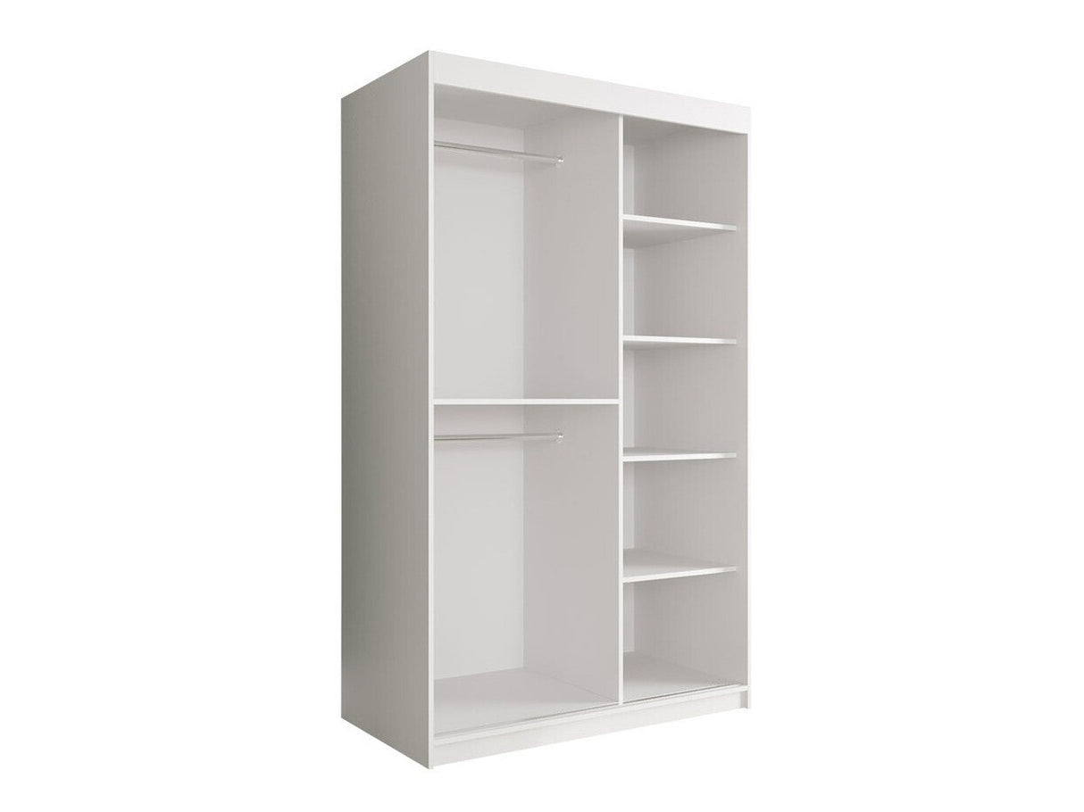 Gardróbszekrény 120 MARMUR POLE (Nemnnus 120), Szín: Matt fekete + Fekete márvány, Fiókok: Nem