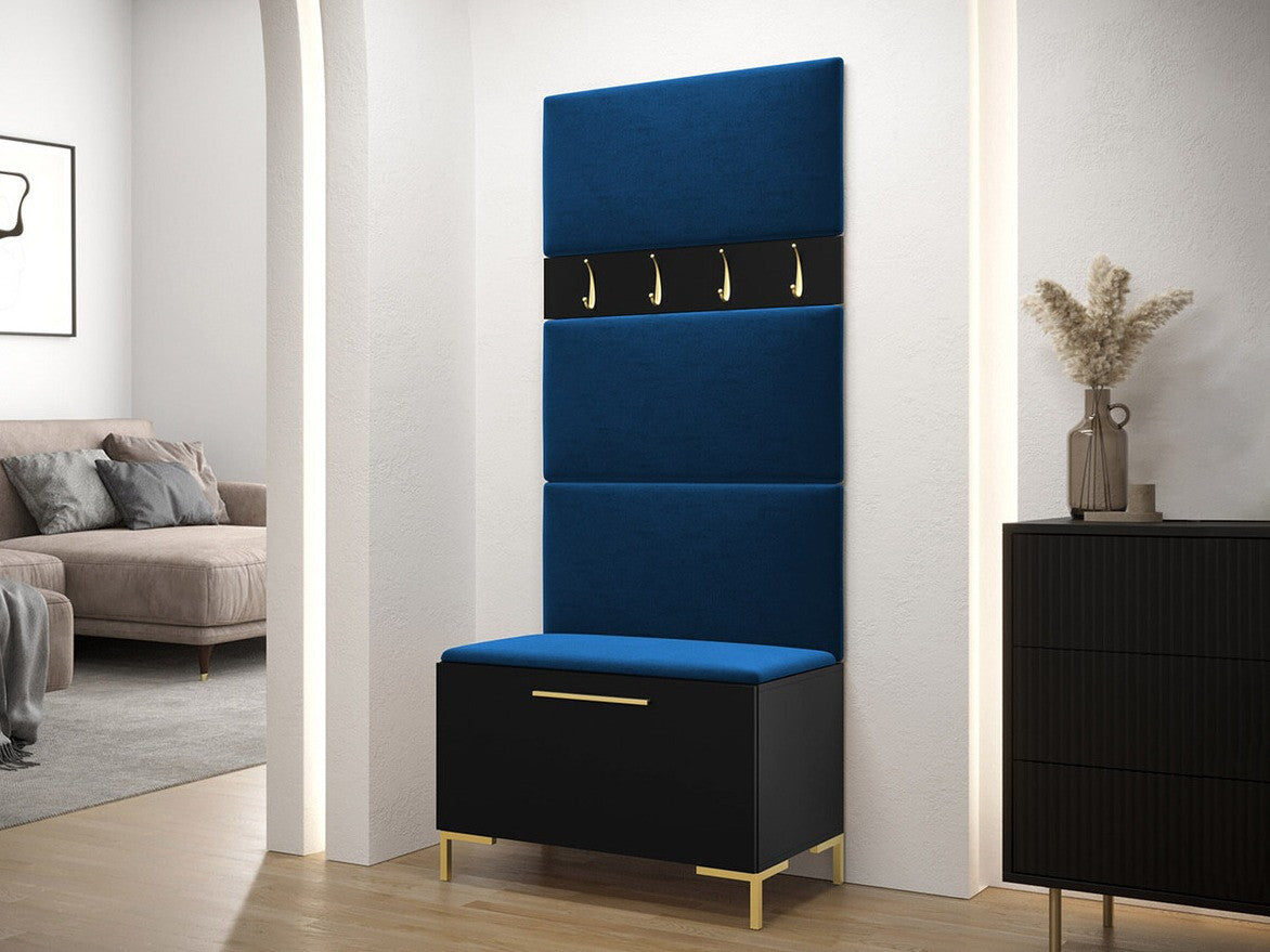 Előszoba garnitúra ZILION III (Frunemfta III), Keret színe: Fekete, Puha falpanel színe: Manila 26