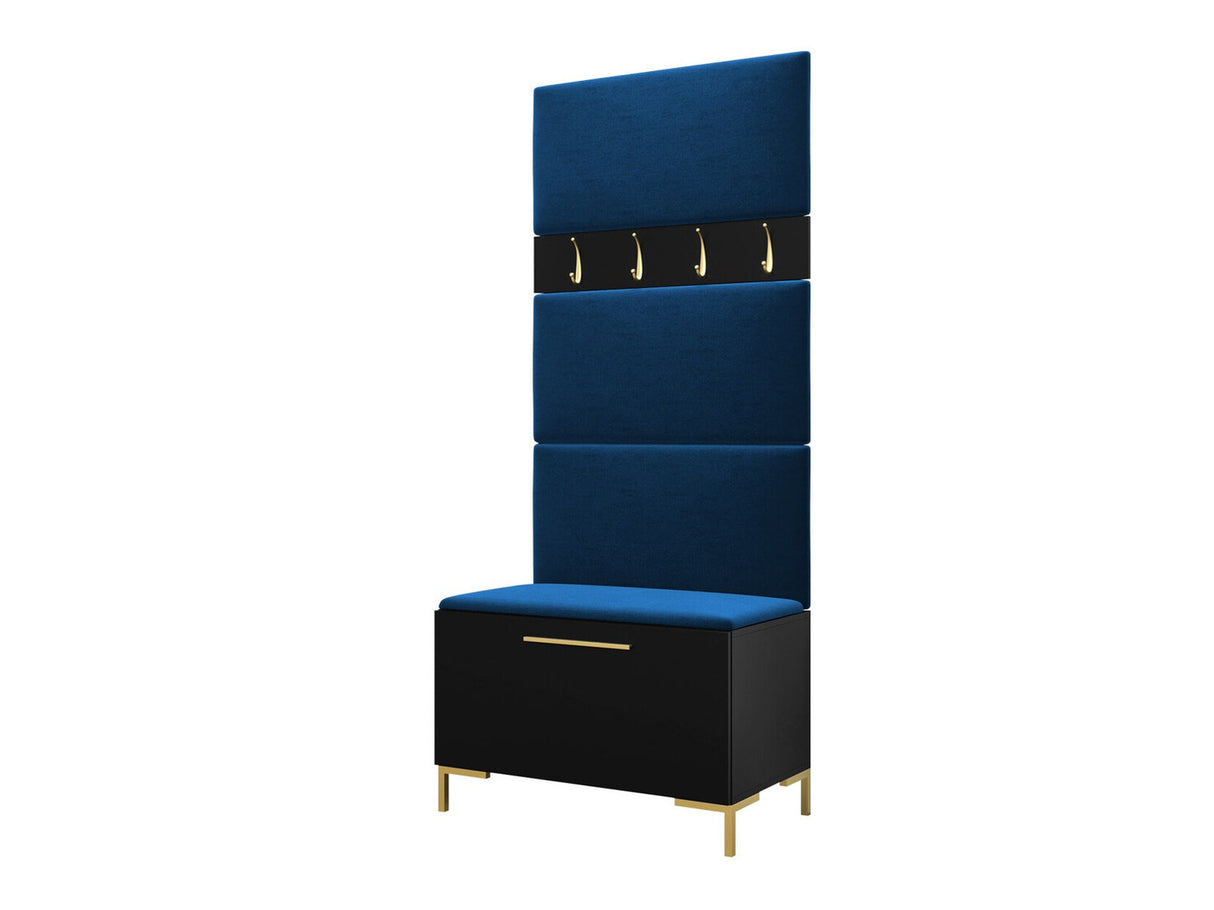 Előszoba garnitúra ZILION III (Frunemfta III), Keret színe: Fekete, Puha falpanel színe: Manila 26