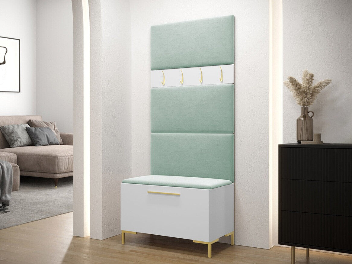 Előszoba garnitúra ZILION III (Frunemfta III), Keret színe: Fehér, Puha falpanel színe: Manila 11