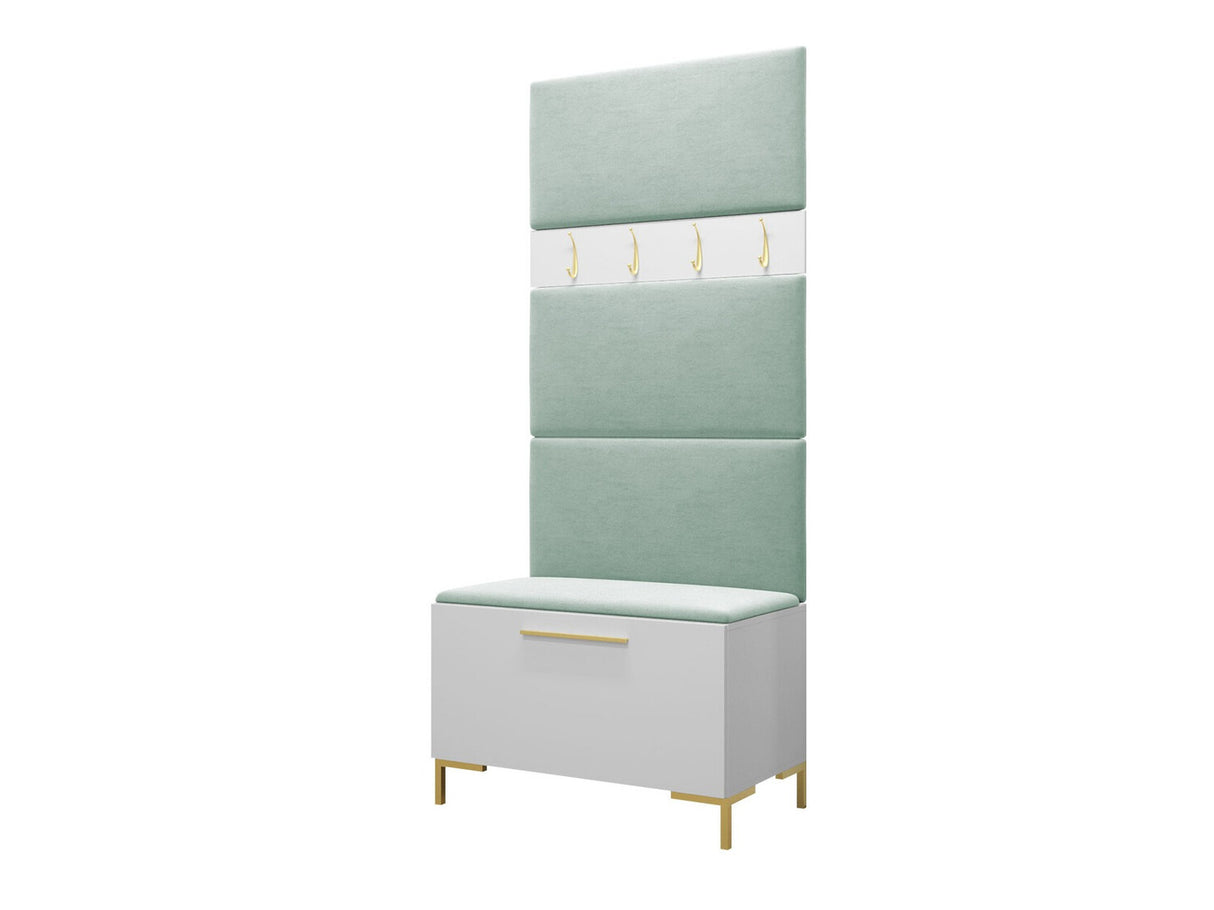 Előszoba garnitúra ZILION III (Frunemfta III), Keret színe: Fehér, Puha falpanel színe: Manila 11