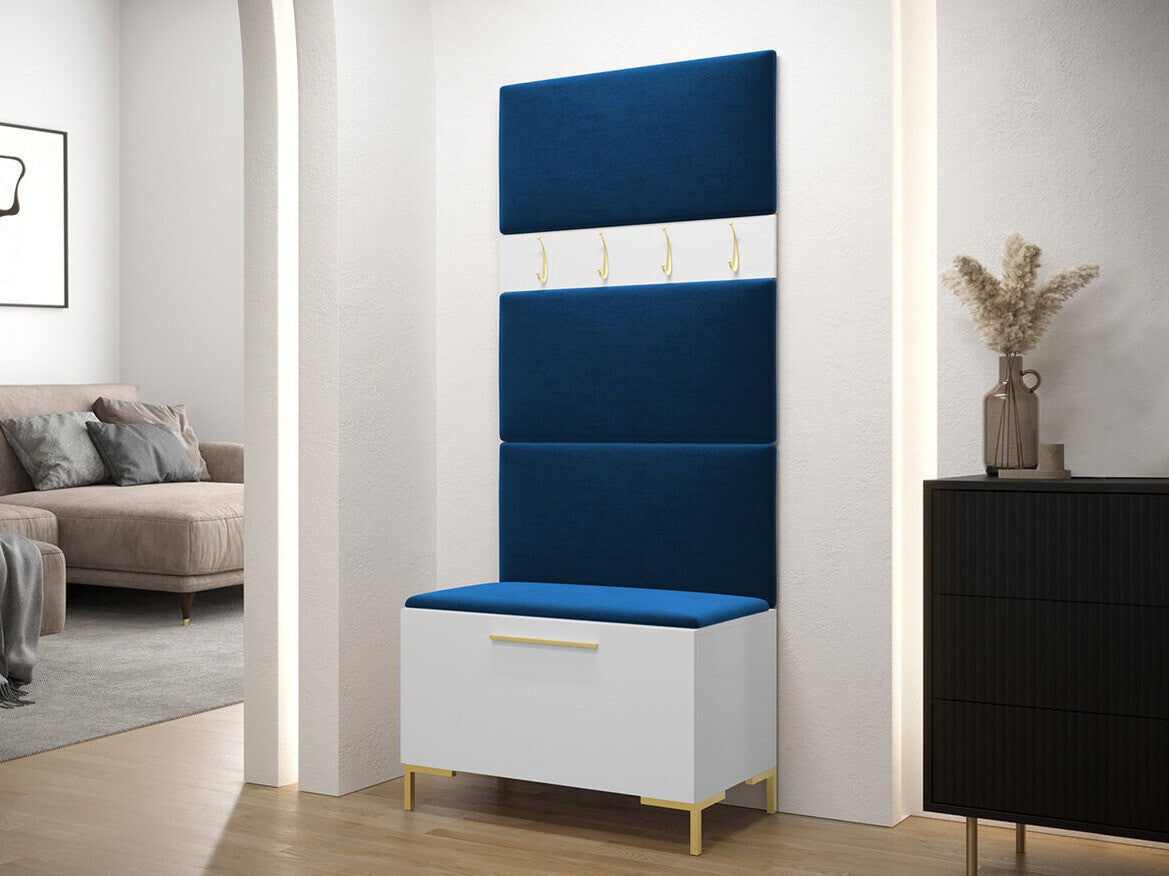 Előszoba garnitúra ZILION III (Frunemfta III), Keret színe: Fehér, Puha falpanel színe: Manila 26