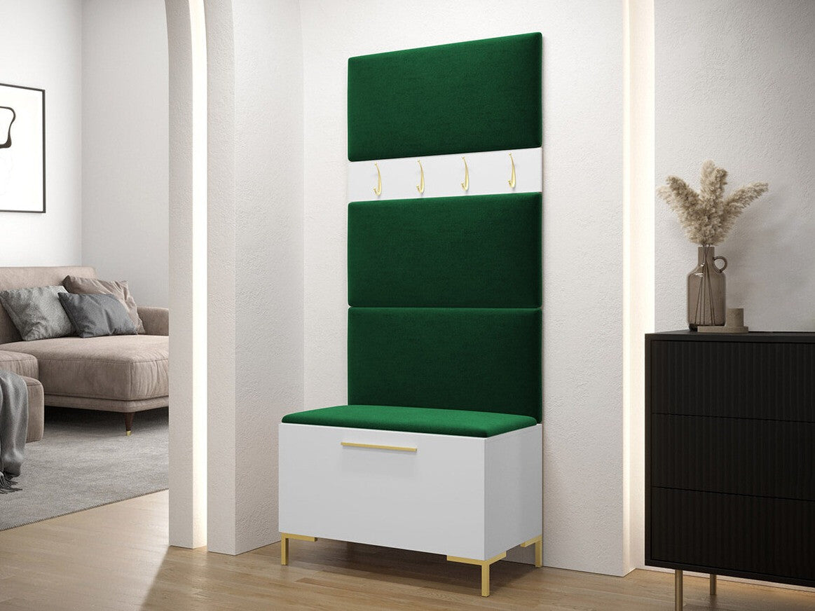 Előszoba garnitúra ZILION III (Frunemfta III), Keret színe: Fehér, Puha falpanel színe: Manila 35