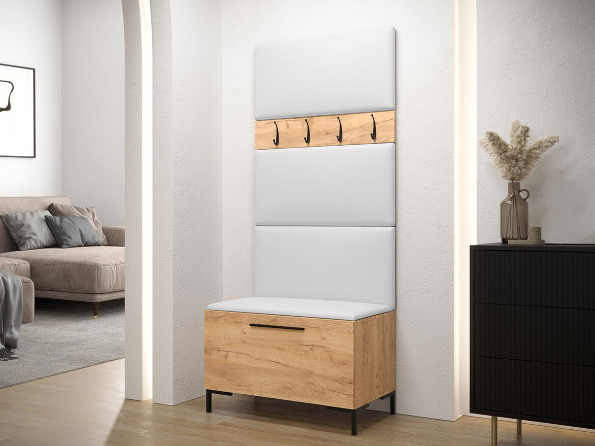 Előszoba garnitúra ZILION III (Frunemfta III), Keret színe: Craft tölgy, Puha falpanel színe: Öko bőr Soft 017