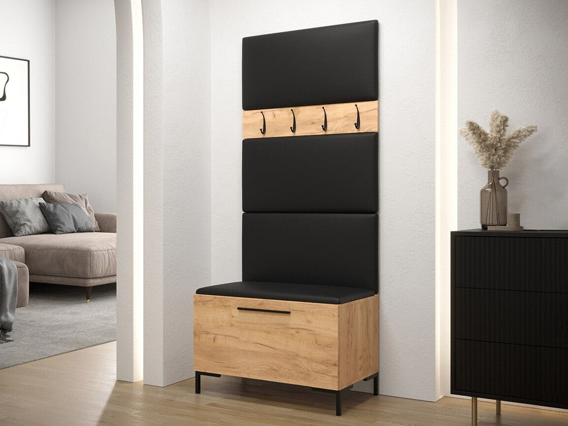 Előszoba garnitúra ZILION III (Frunemfta III), Keret színe: Craft tölgy, Puha falpanel színe: Öko bőr Soft 011