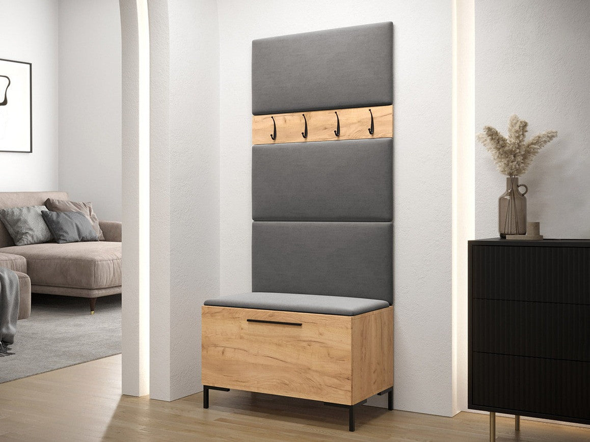 Előszoba garnitúra ZILION III (Frunemfta III), Keret színe: Craft tölgy, Puha falpanel színe: Manila 16