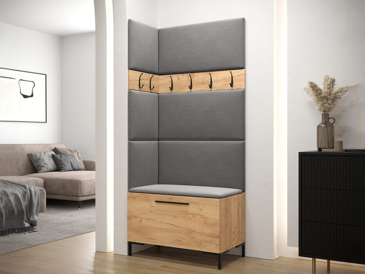 Előszoba garnitúra ZILION IV (Frunemfta IV) , Keret színe: Craft tölgy, Puha falpanel színe: Manila 16