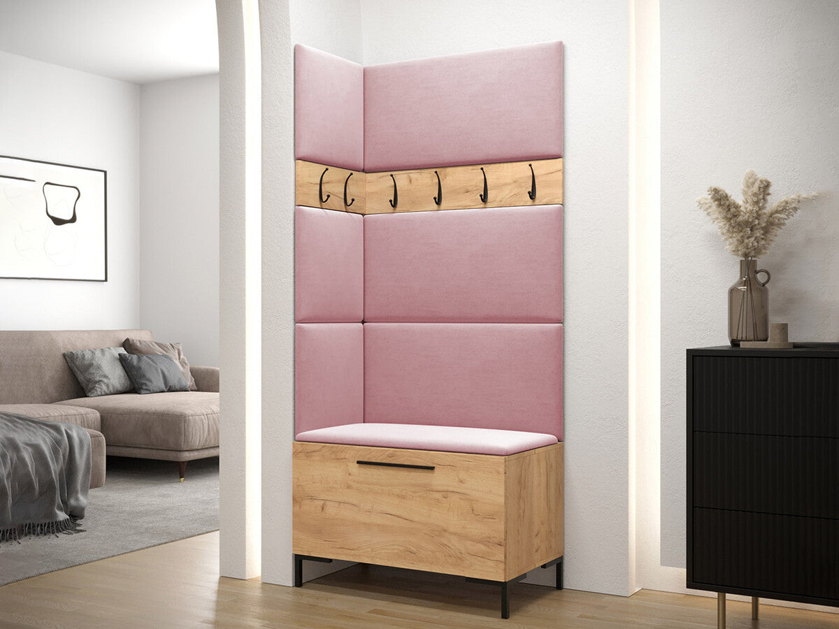 Előszoba garnitúra ZILION IV (Frunemfta IV) , Keret színe: Craft tölgy, Puha falpanel színe: Manila 09