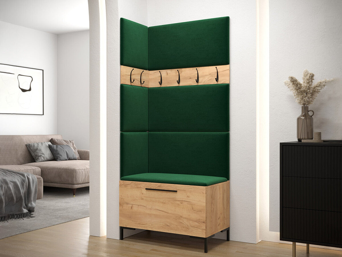 Előszoba garnitúra ZILION IV (Frunemfta IV) , Keret színe: Craft tölgy, Puha falpanel színe: Manila 35