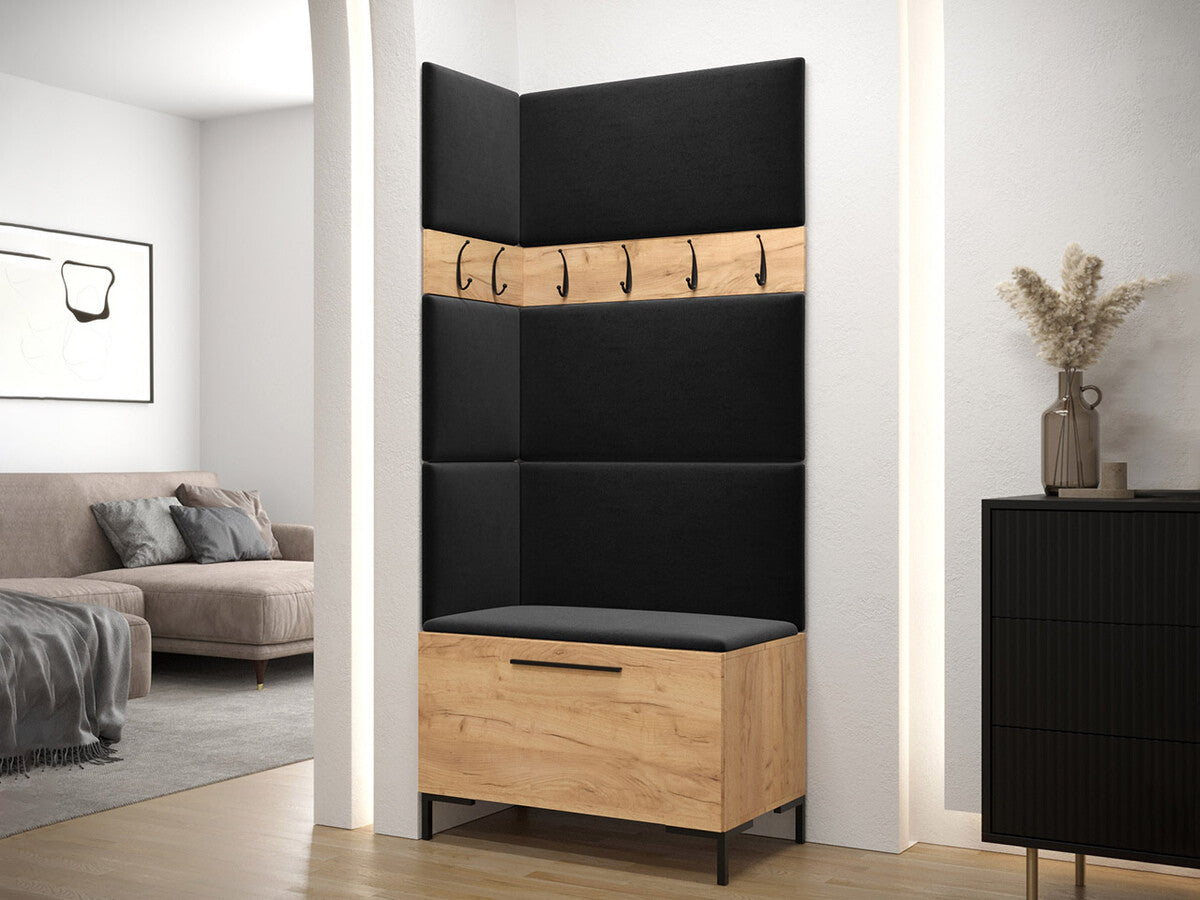 Előszoba garnitúra ZILION IV (Frunemfta IV) , Keret színe: Craft tölgy, Puha falpanel színe: Manila 18