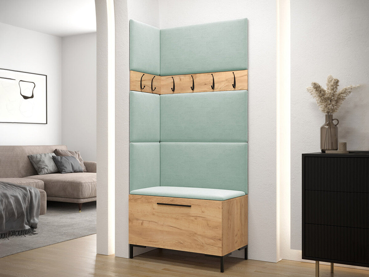 Előszoba garnitúra ZILION IV (Frunemfta IV) , Keret színe: Craft tölgy, Puha falpanel színe: Manila 11