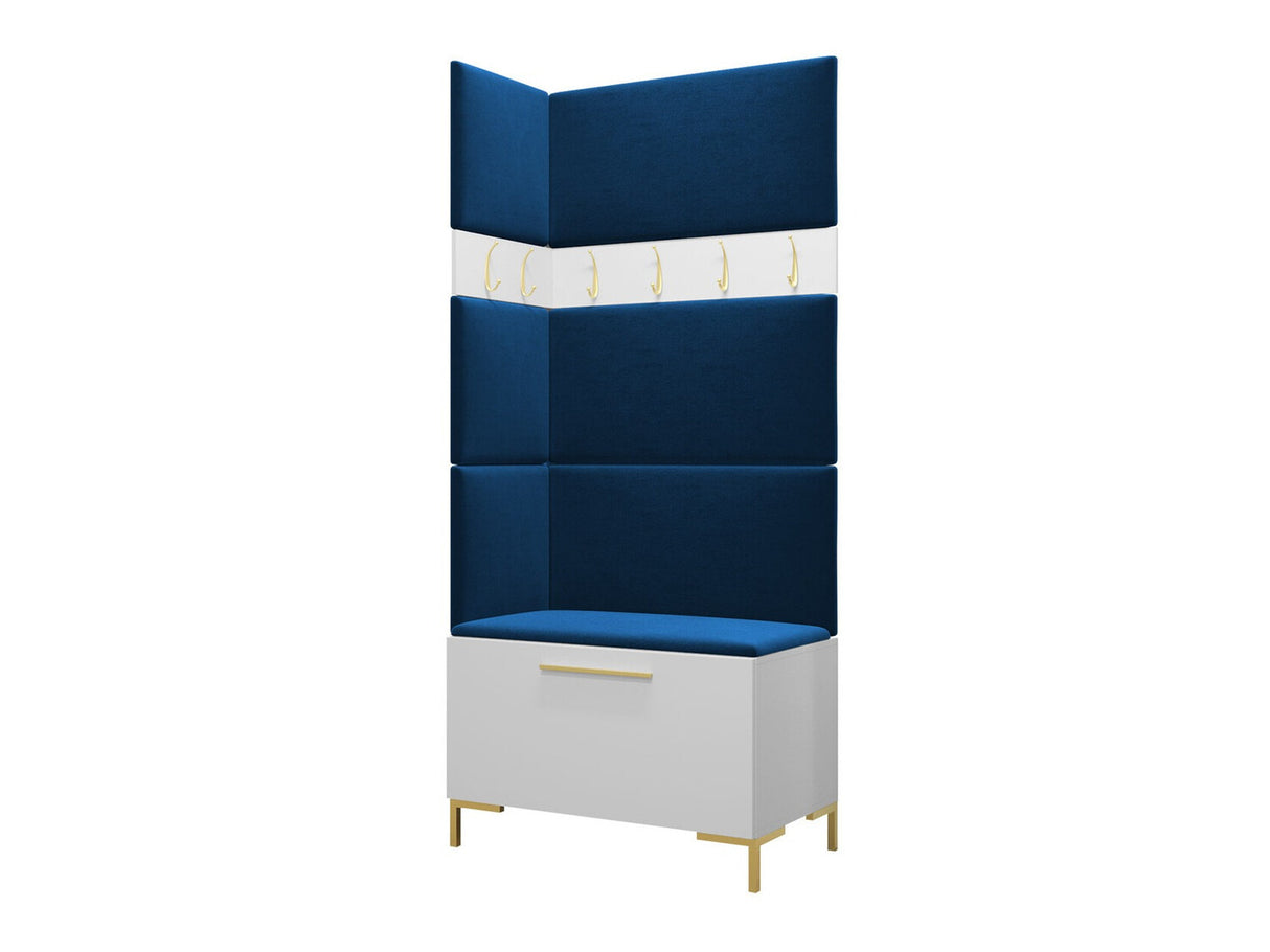 Előszoba garnitúra ZILION IV (Frunemfta IV) , Keret színe: Fehér, Puha falpanel színe: Manila 26