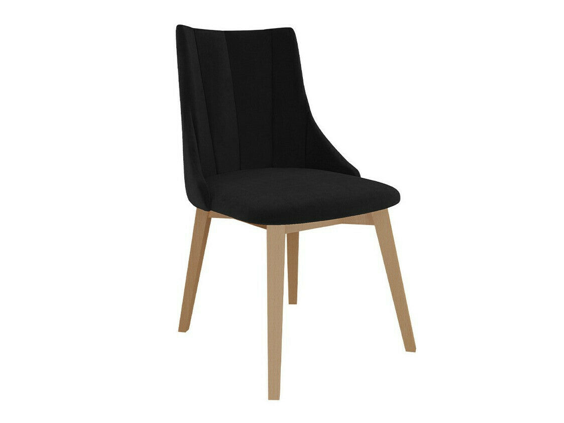 Étkezőgarnitúra Zestaw 07 6xS97 SKANDI 140x80, Szék színe: Barna + Magic Velvet 2219, Asztal színe: Fekete