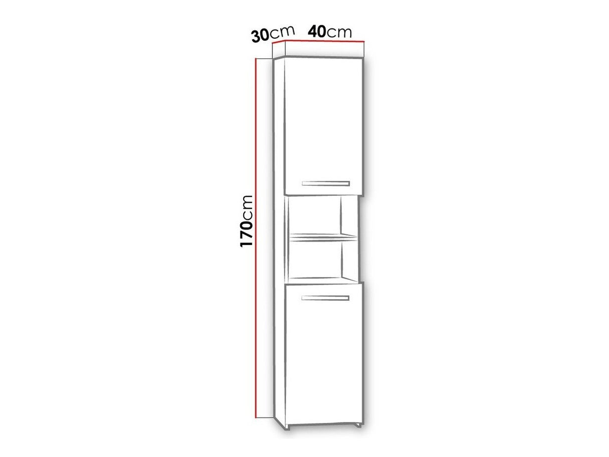 Beépített fürdőszoba szekrény Nemezis N40