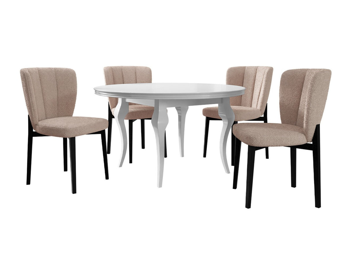 Étkezőgarnitúra Zestaw 08 4xS106 LARA FI, Szék színe: Baloo 2072