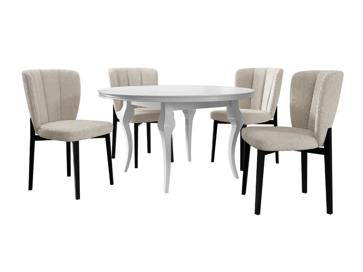 Étkezőgarnitúra Zestaw 08 4xS106 LARA FI, Szék színe: Baloo 2074