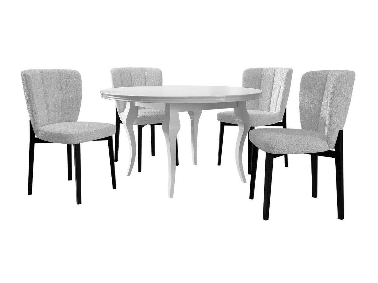 Étkezőgarnitúra Zestaw 08 4xS106 LARA FI 120, Szék színe: Baloo 2085