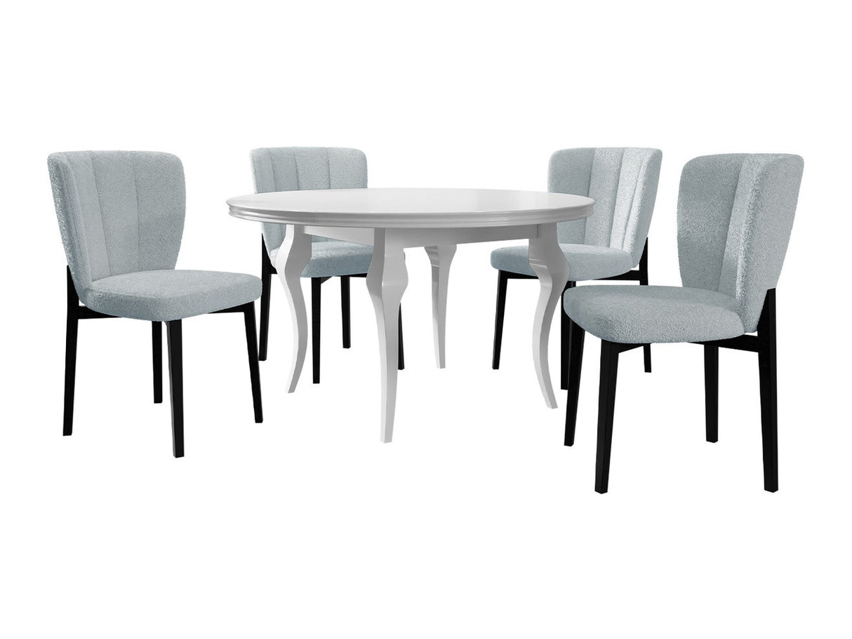 Étkezőgarnitúra Zestaw 08 4xS106 LARA FI 120, Szék színe: Baloo 2086