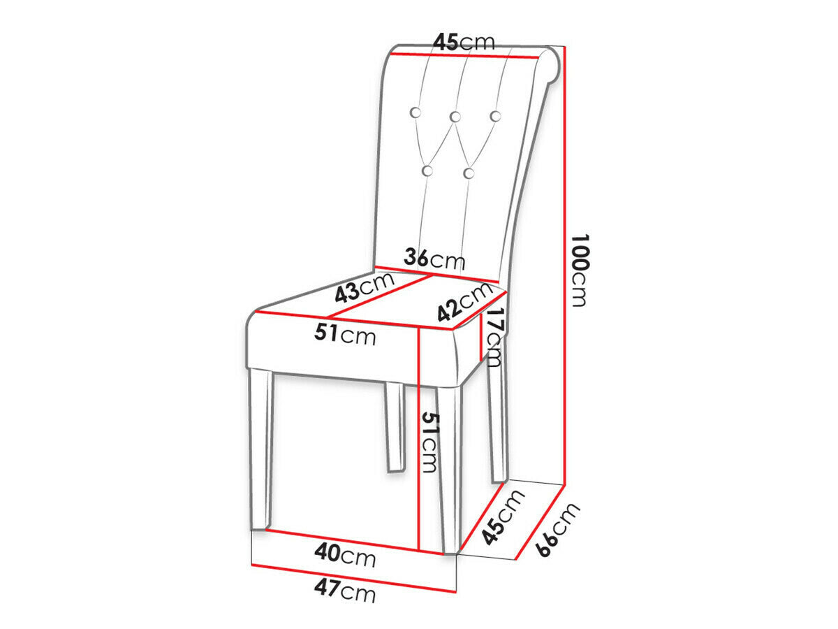 Étkezőgarnitúra Zestaw 10 4xS65 LARA FI, Színes dekorációk: Aranysárga, Szék színe: Fekete + Magic Velvet 2258