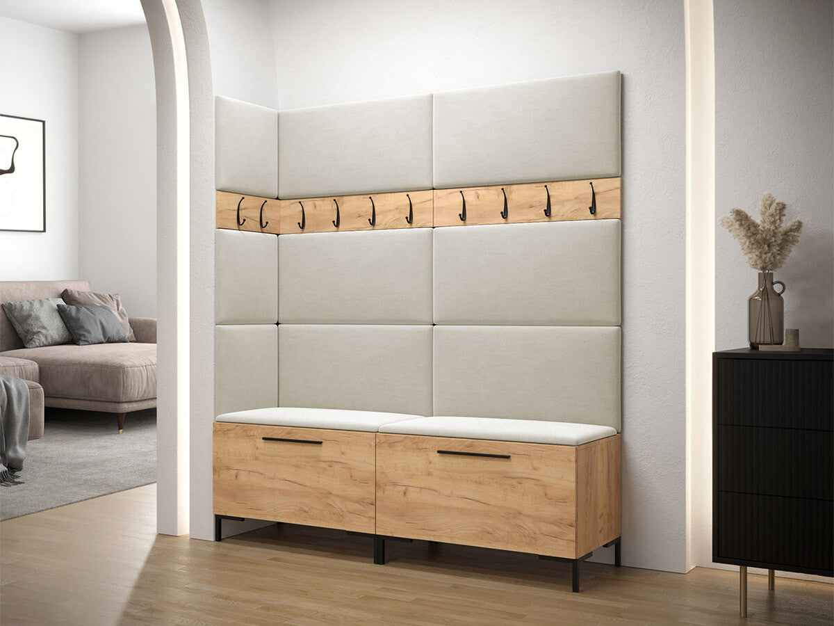 Előszoba garnitúra ZILION V (Frunemfta V) , Keret színe: Craft tölgy, Puha falpanel színe: Manila 02