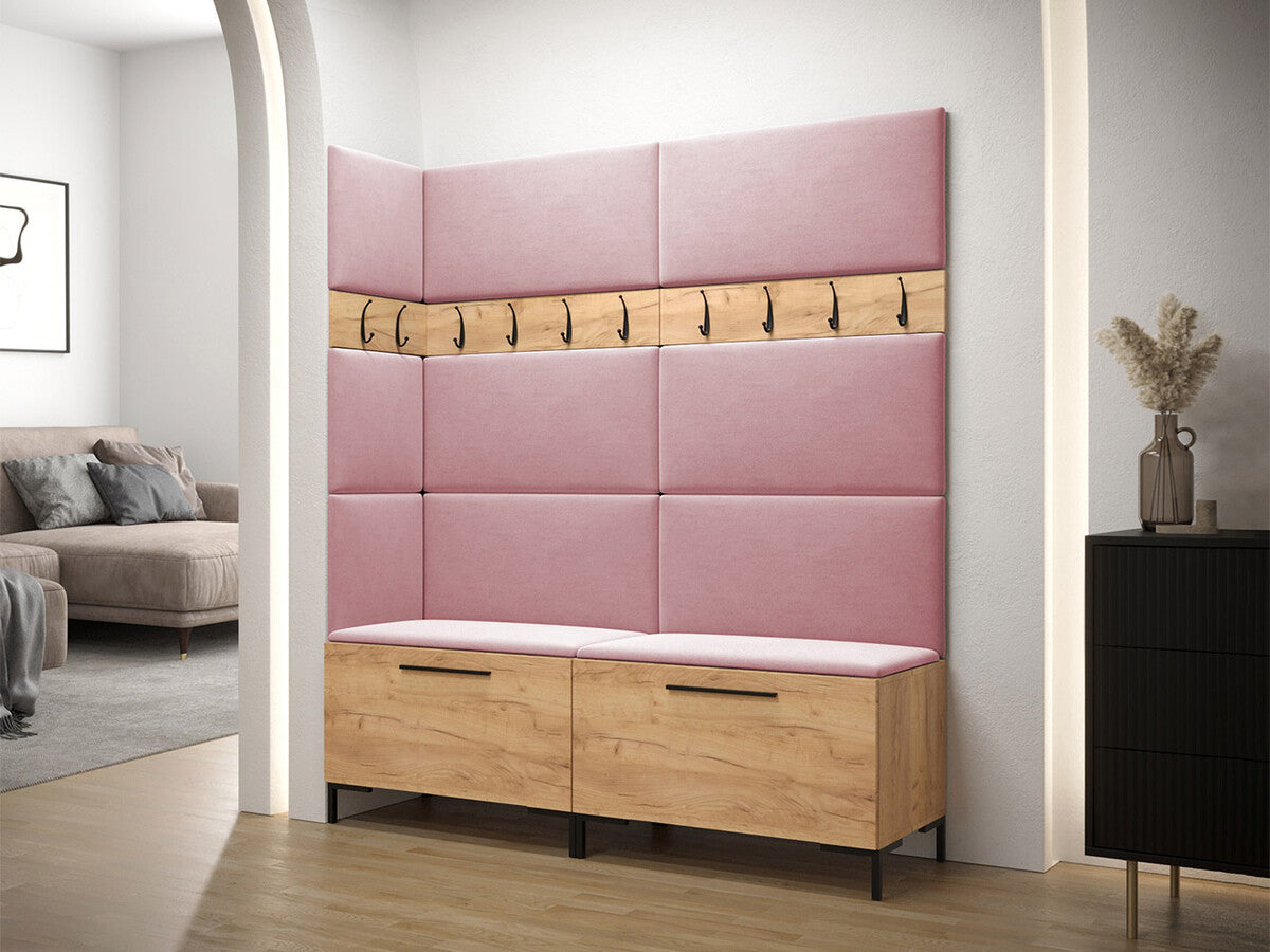 Előszoba garnitúra ZILION V (Frunemfta V) , Keret színe: Craft tölgy, Puha falpanel színe: Manila 09