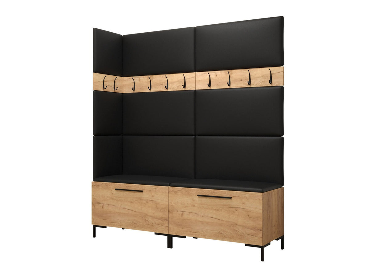 Előszoba garnitúra ZILION V (Frunemfta V) , Keret színe: Craft tölgy, Puha falpanel színe: Öko bőr Soft 011