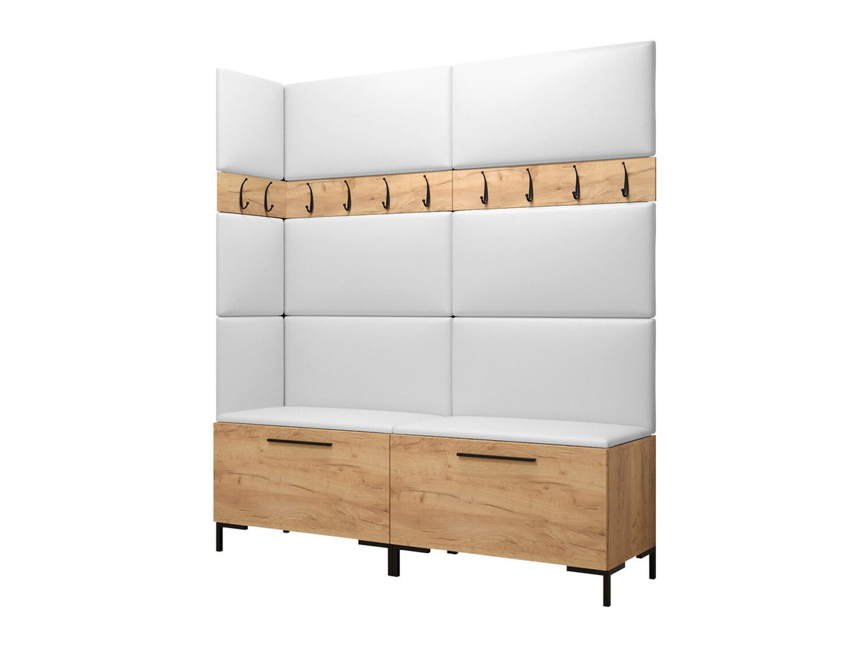 Előszoba garnitúra ZILION V (Frunemfta V) , Keret színe: Craft tölgy, Puha falpanel színe: Öko bőr Soft 017