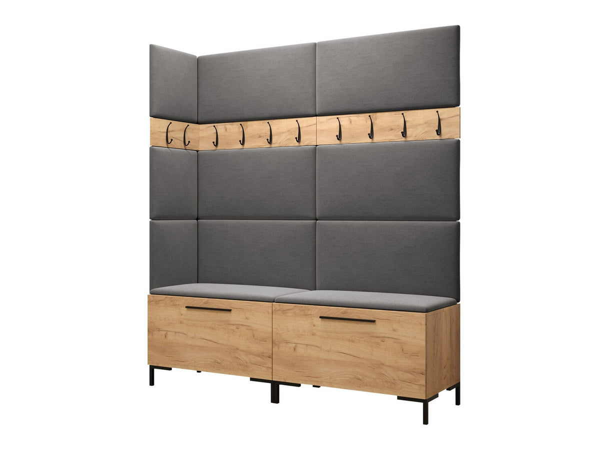 Előszoba garnitúra ZILION V (Frunemfta V) , Keret színe: Craft tölgy, Puha falpanel színe: Manila 16