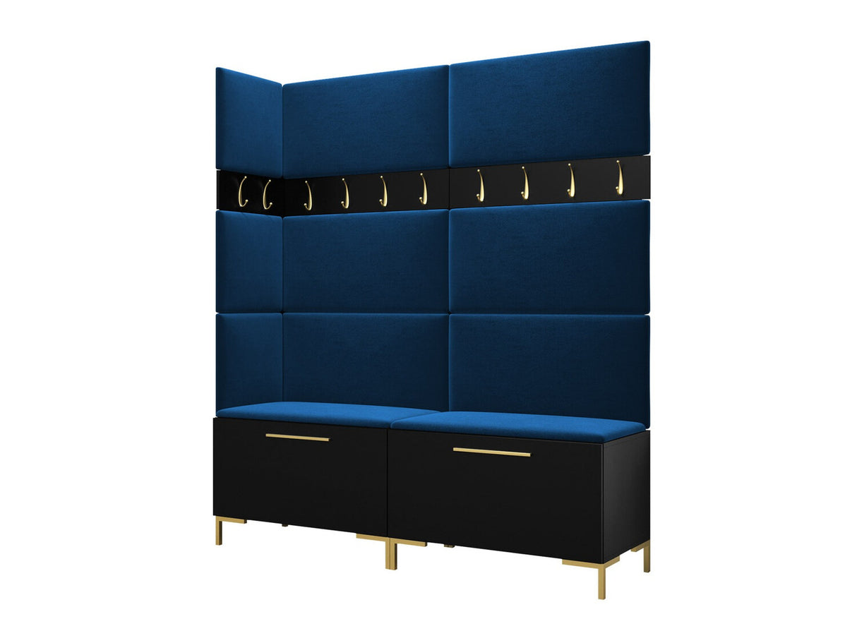 Előszoba garnitúra ZILION V (Frunemfta V) , Keret színe: Fekete, Puha falpanel színe: Manila 26